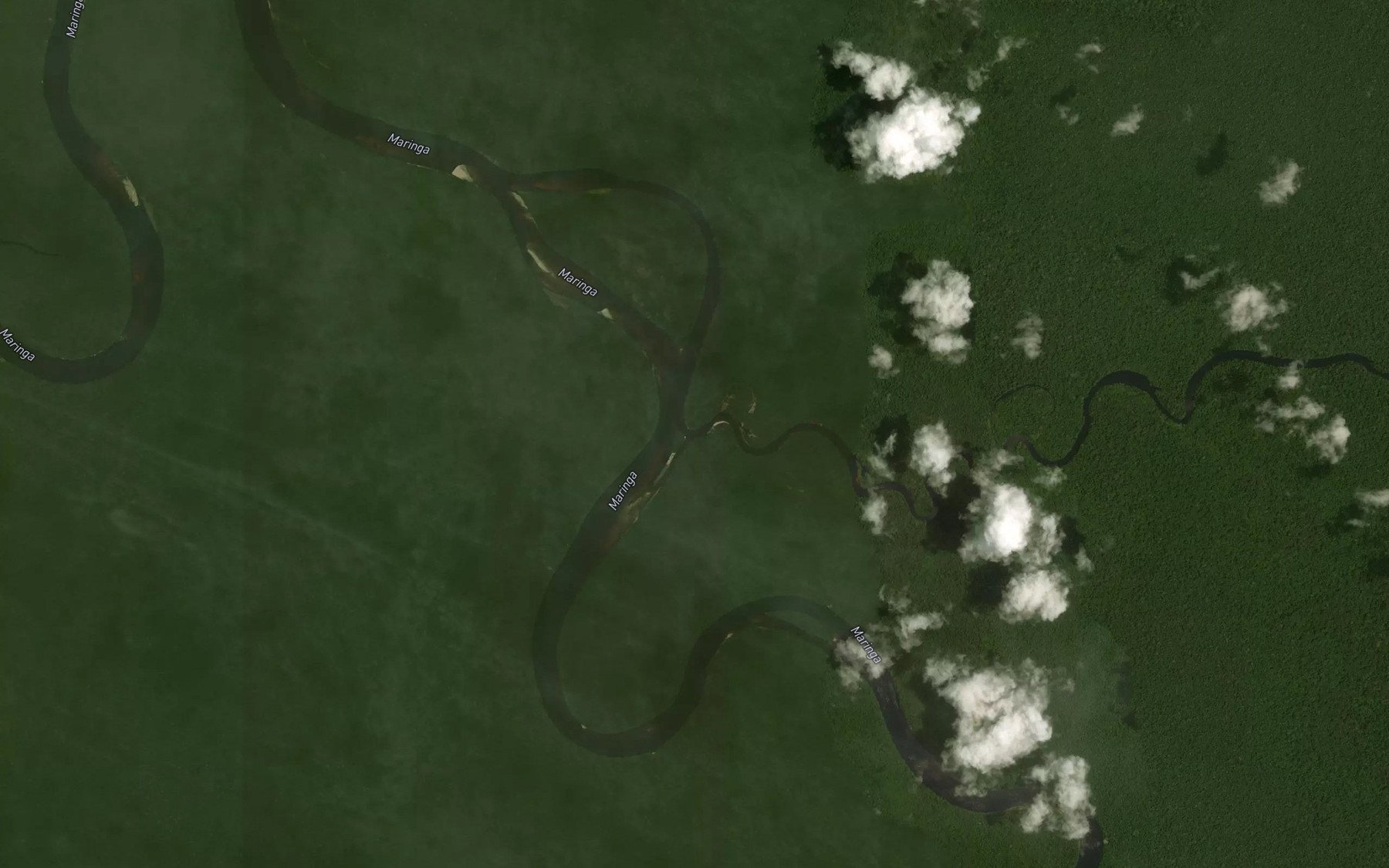 Satellite map of the Lomako