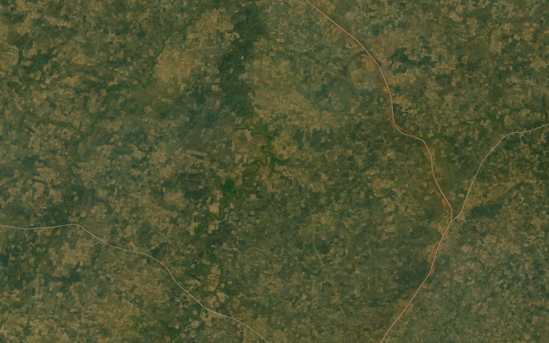 Satellite map of the River Beze
