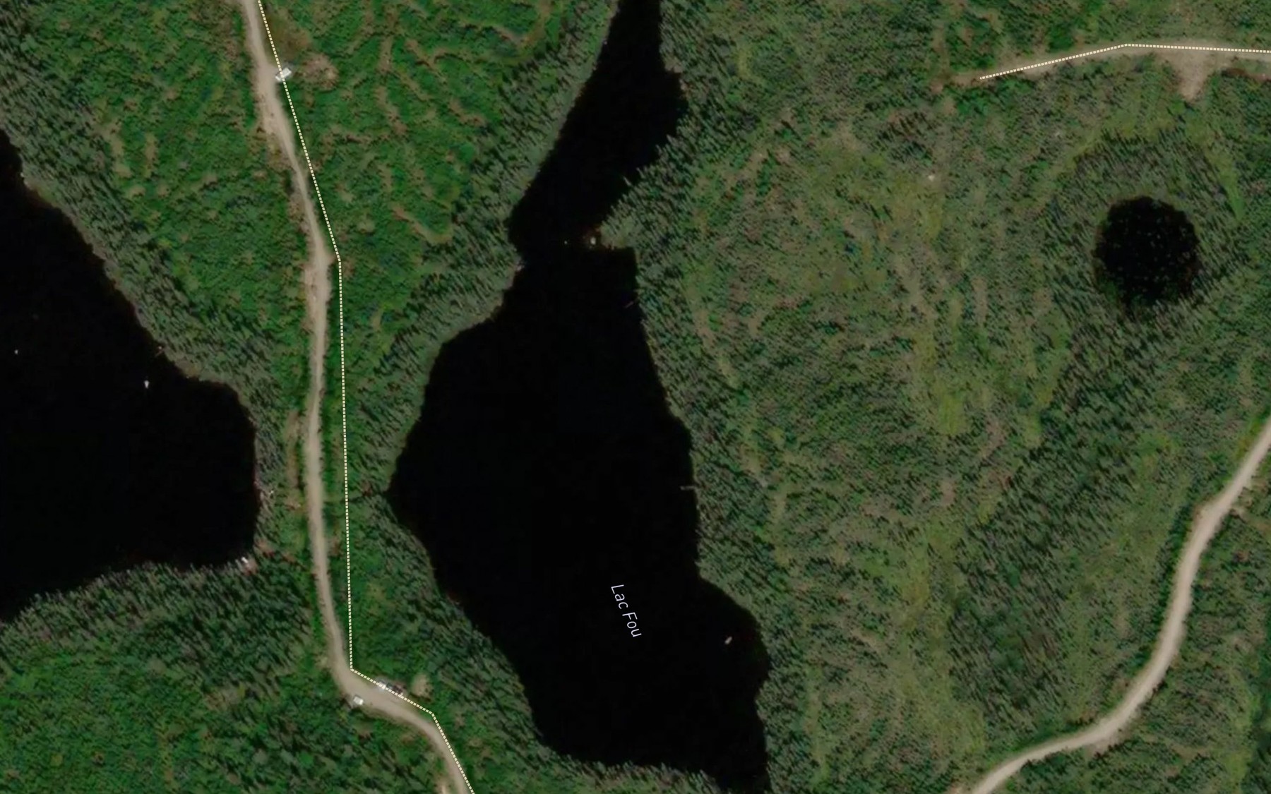 Satellite map of the Lac Fou