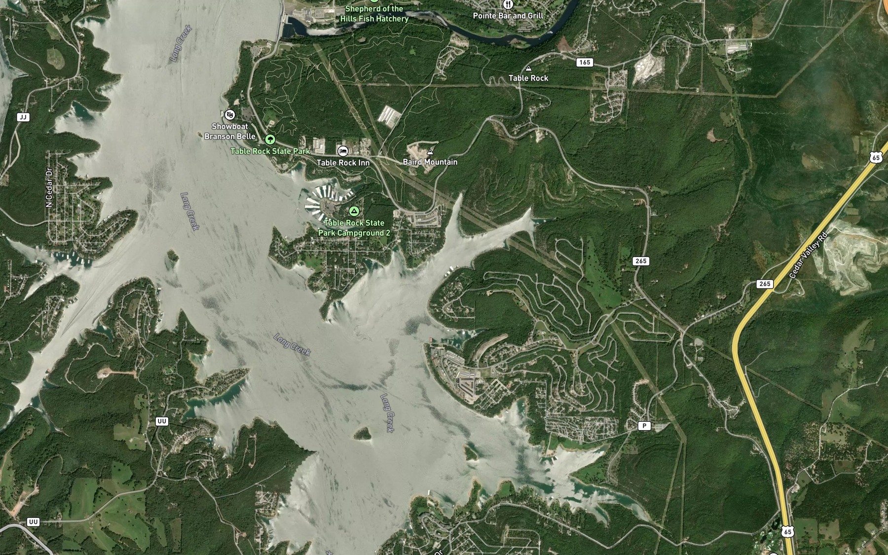 Satellite map of the Spot 1