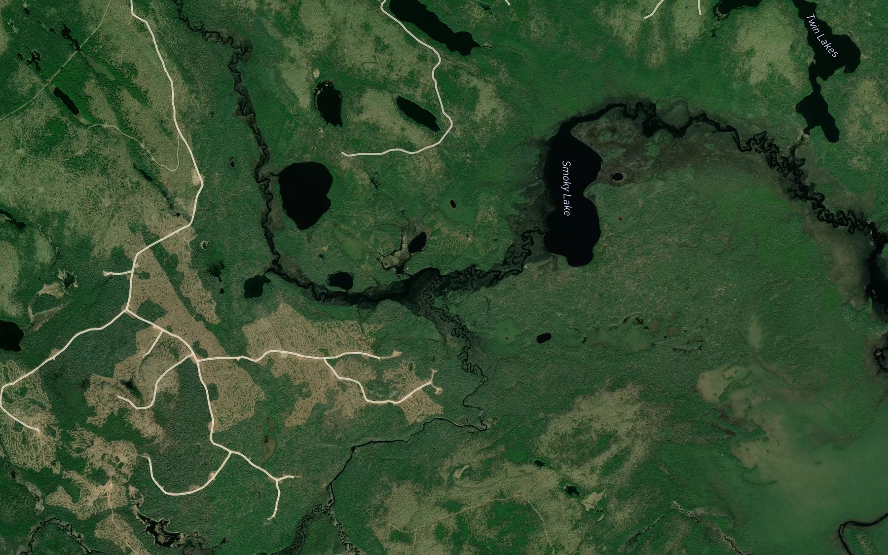 Satellite map of the Anderson Creek