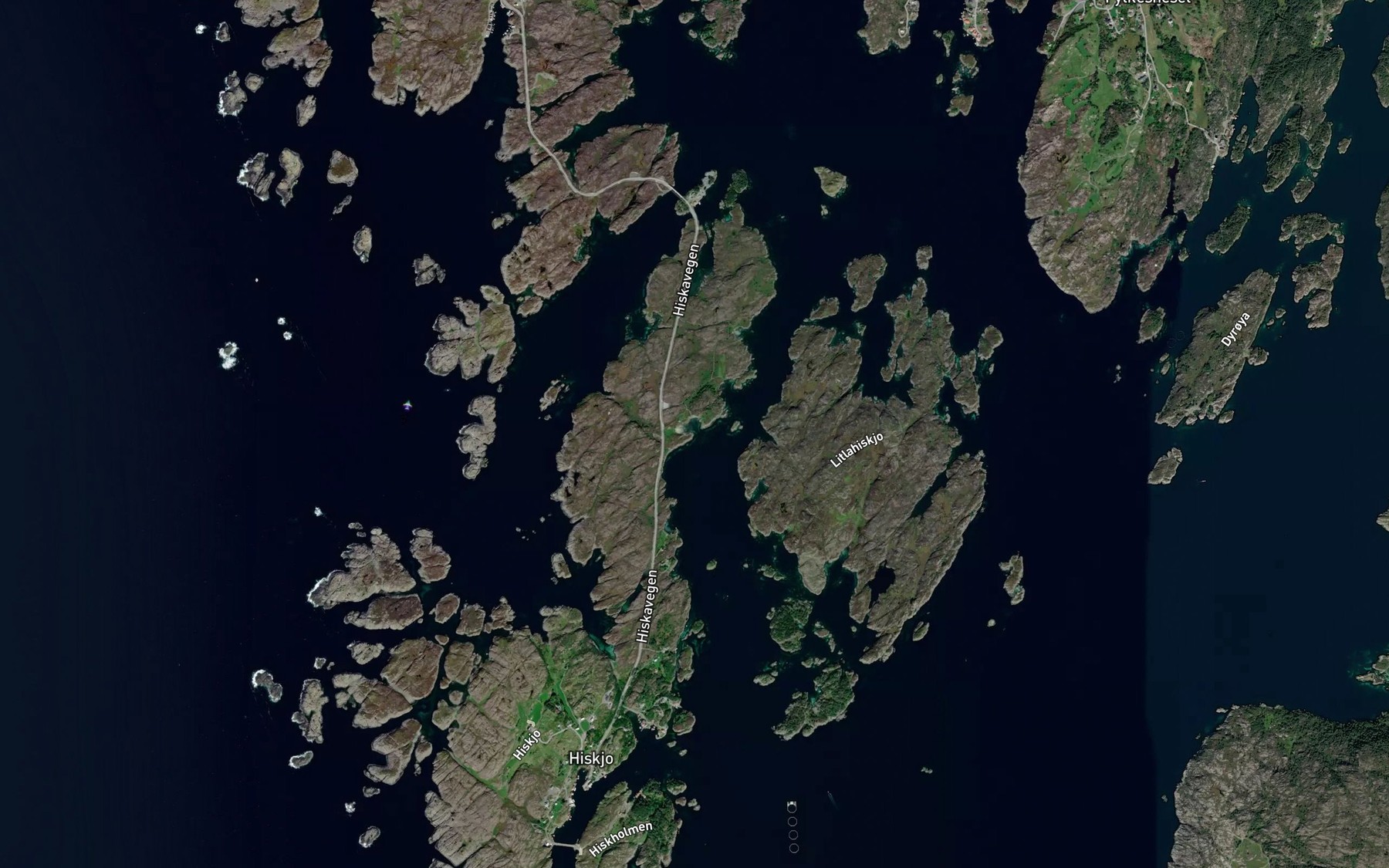 Satellite map of the Melkevika