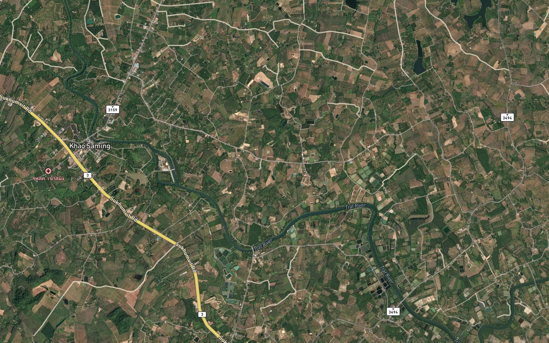 Satellite map of the Sa Nam Ban Khlong Yai