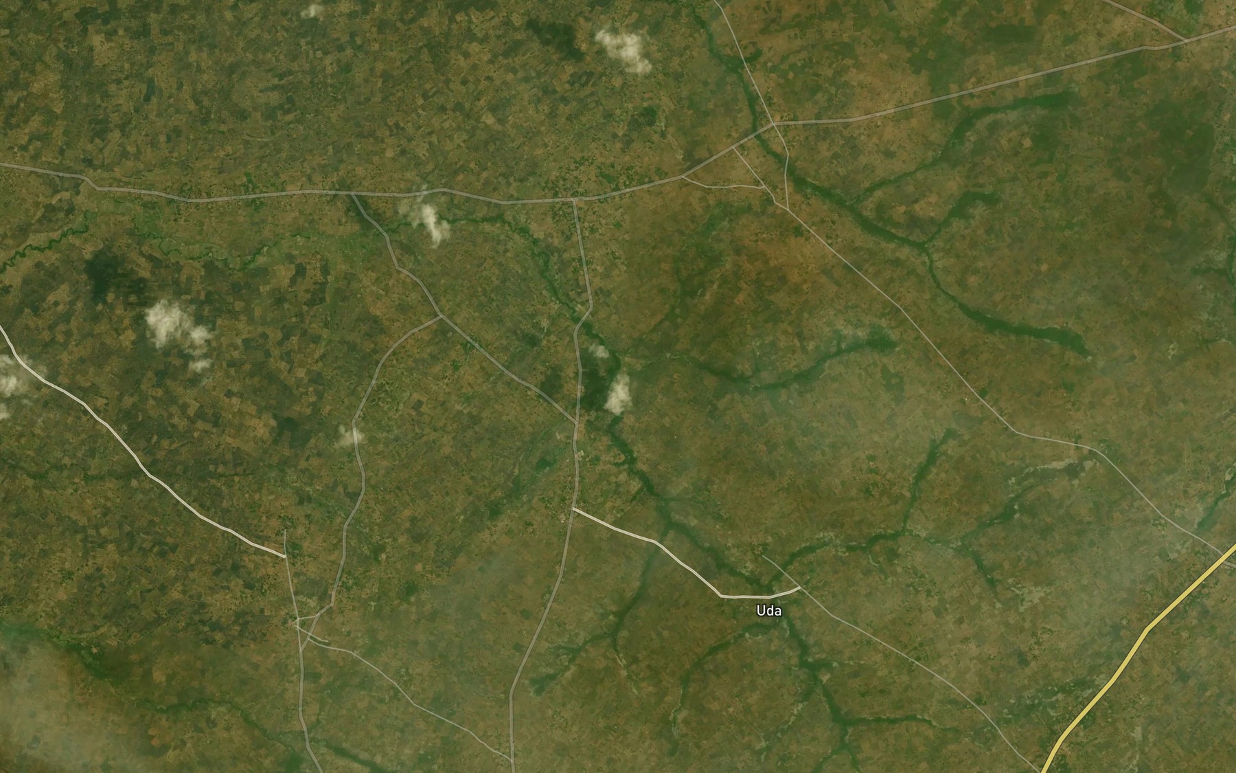 Satellite map of the River Gwel