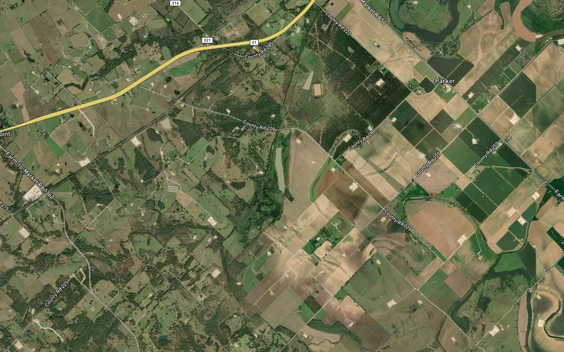 Satellite map of the Black Lake