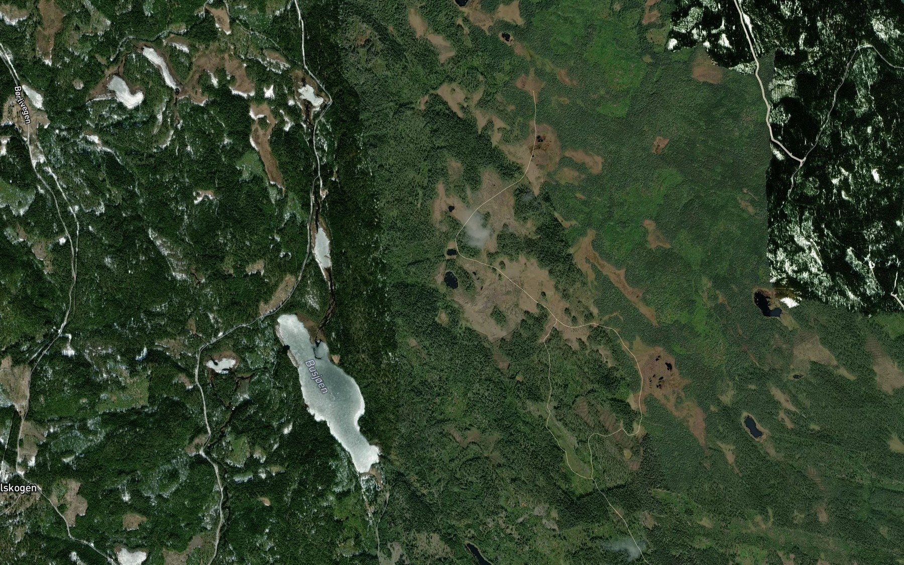 Satellite map of the Blokktjennet