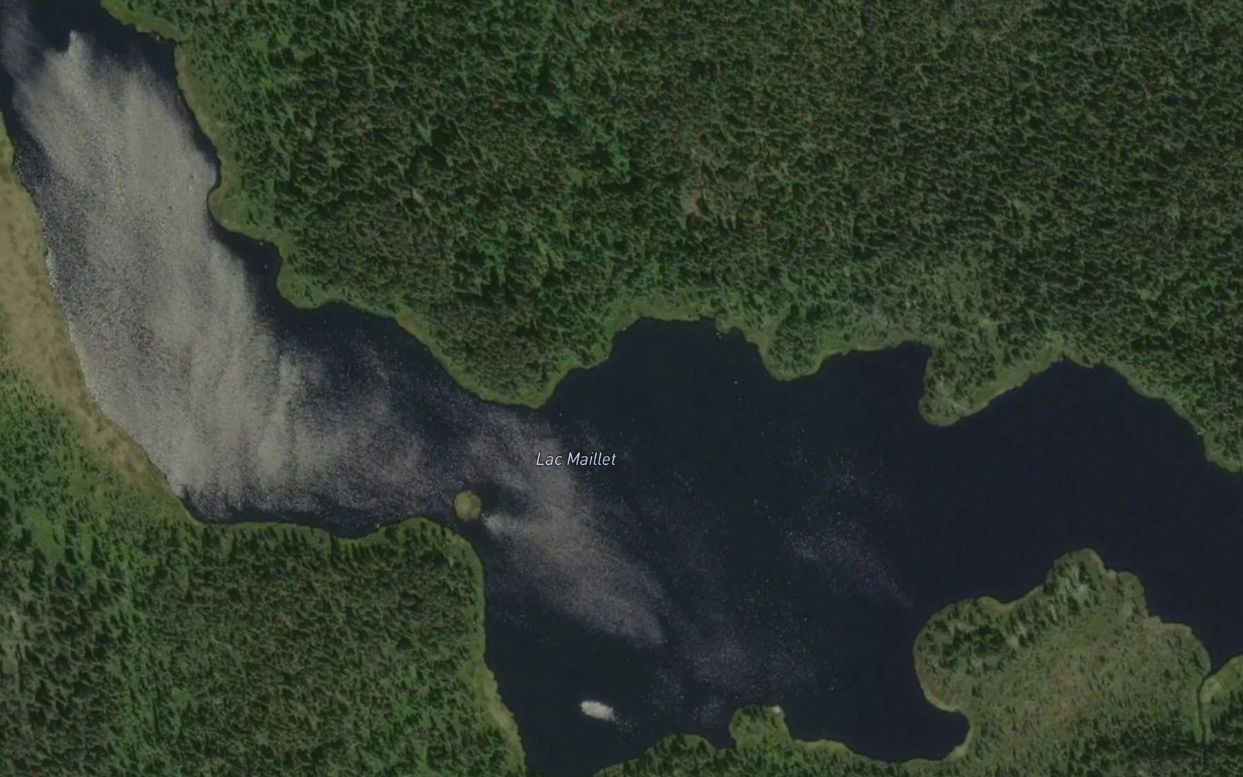 Satellite map of the Lac Maillet