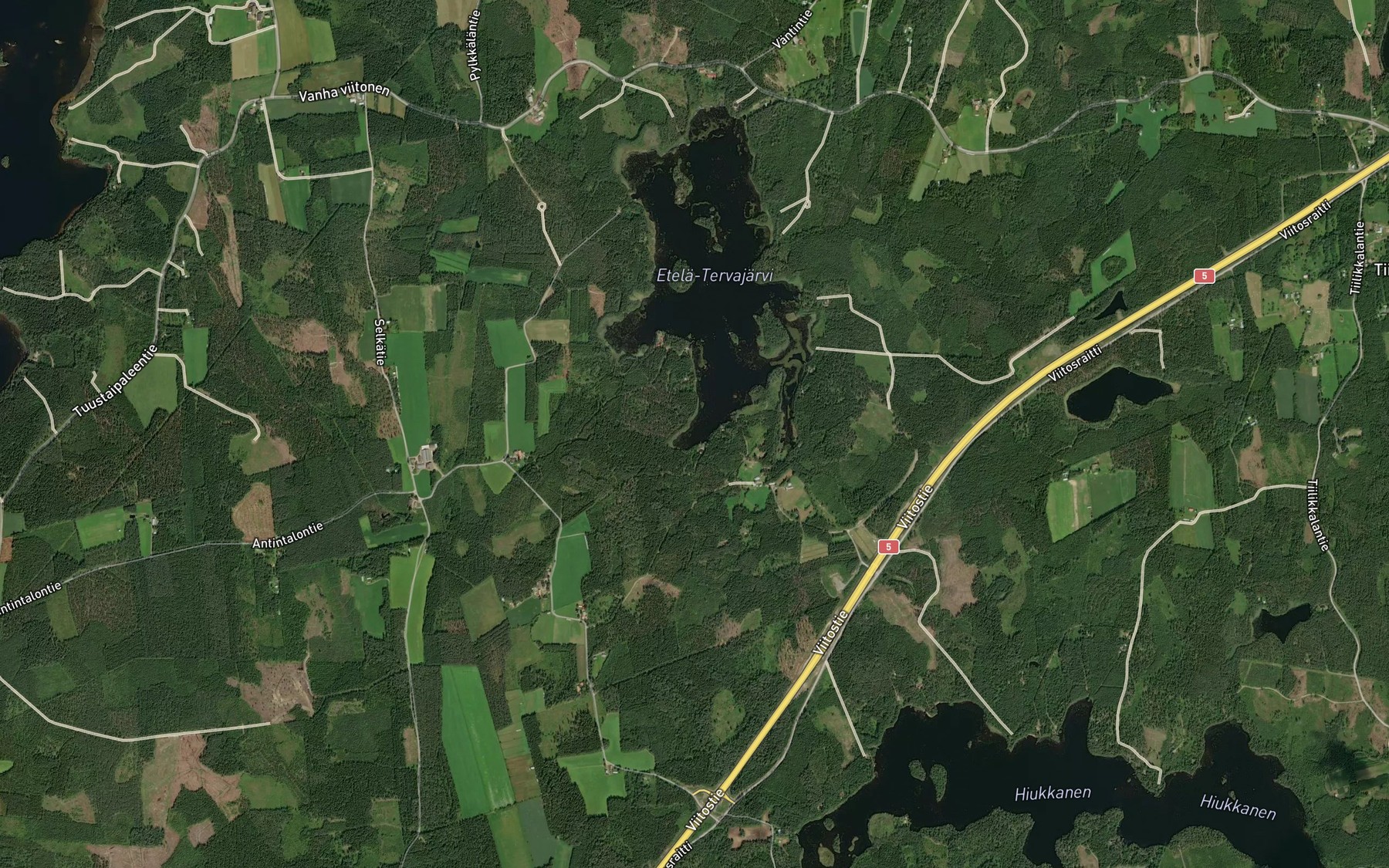 Satellite map of the Haasialahti
