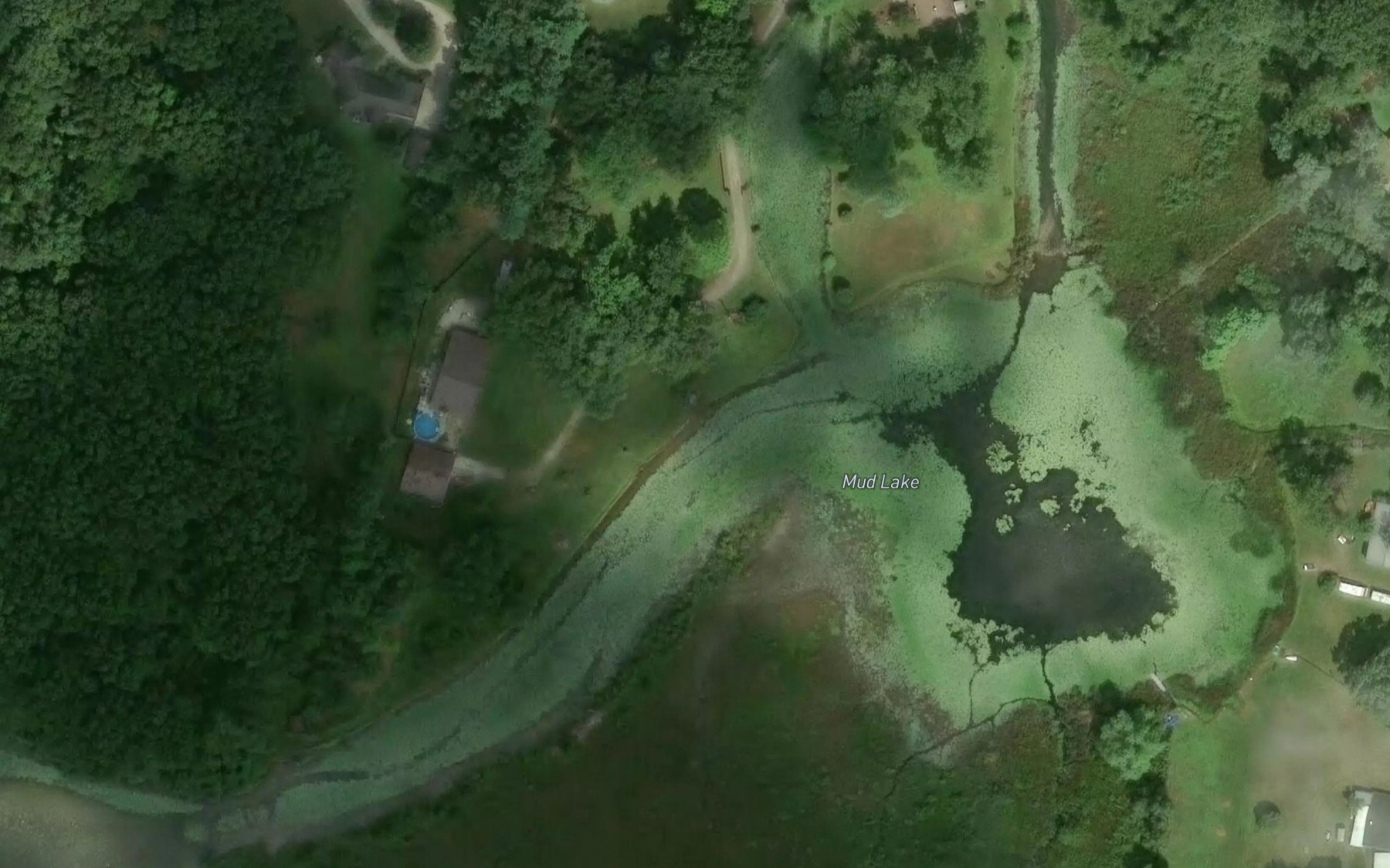 Satellite map of the Mud Lake