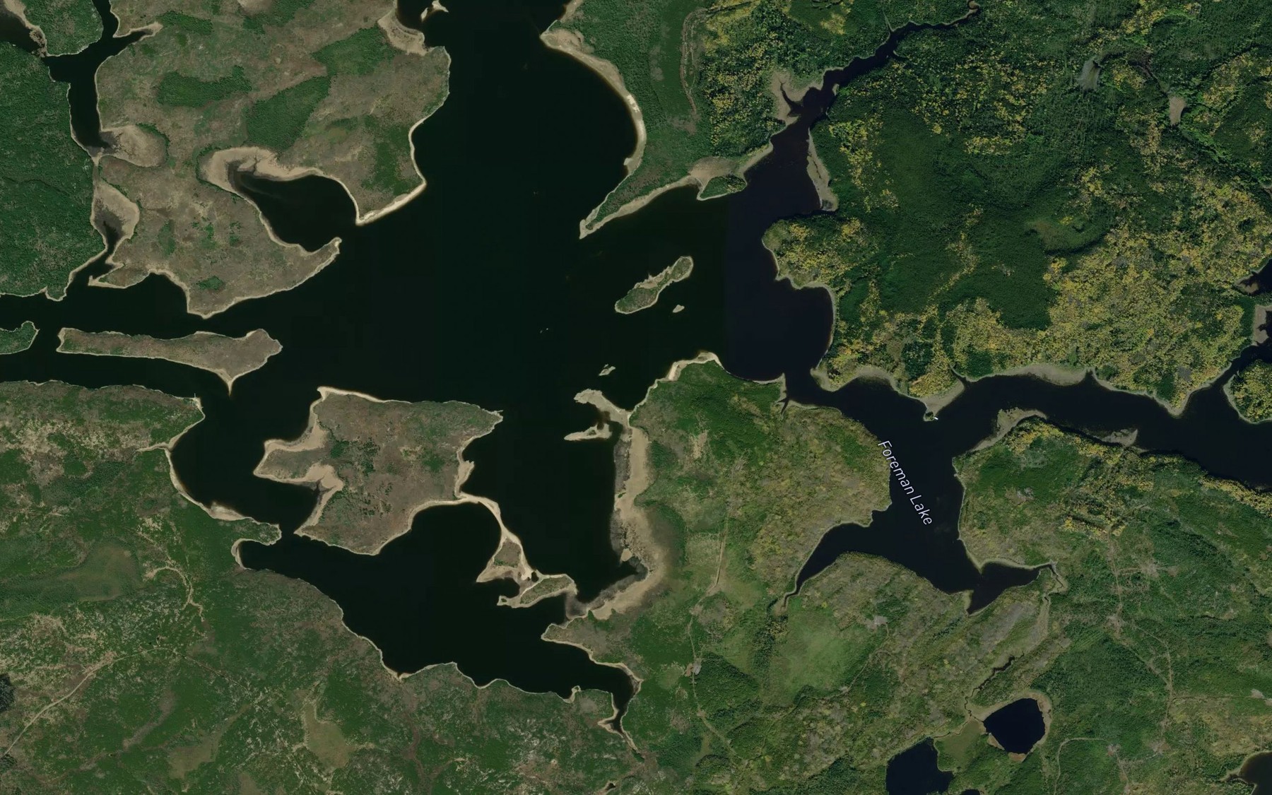 Satellite map of the Atikwa Creek