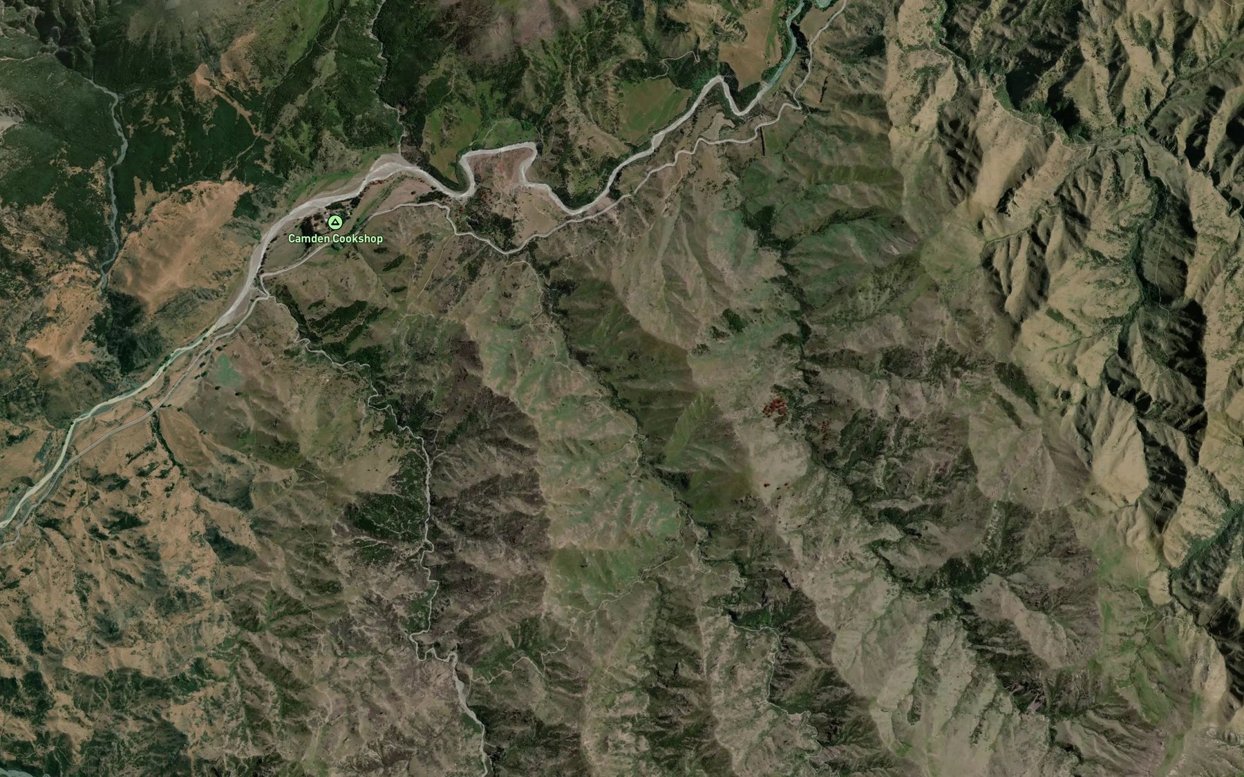 Satellite map of the Isis Stream
