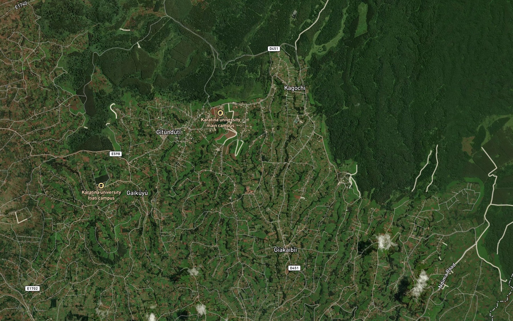 Satellite map of the Kagochi