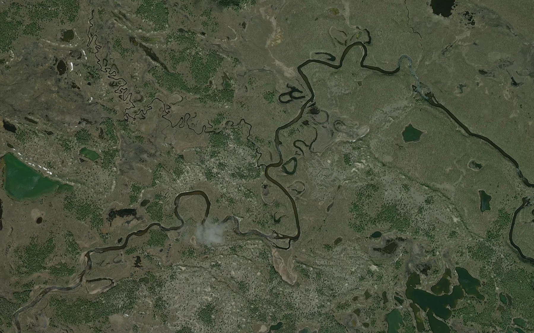 Satellite map of the Suttesjohka