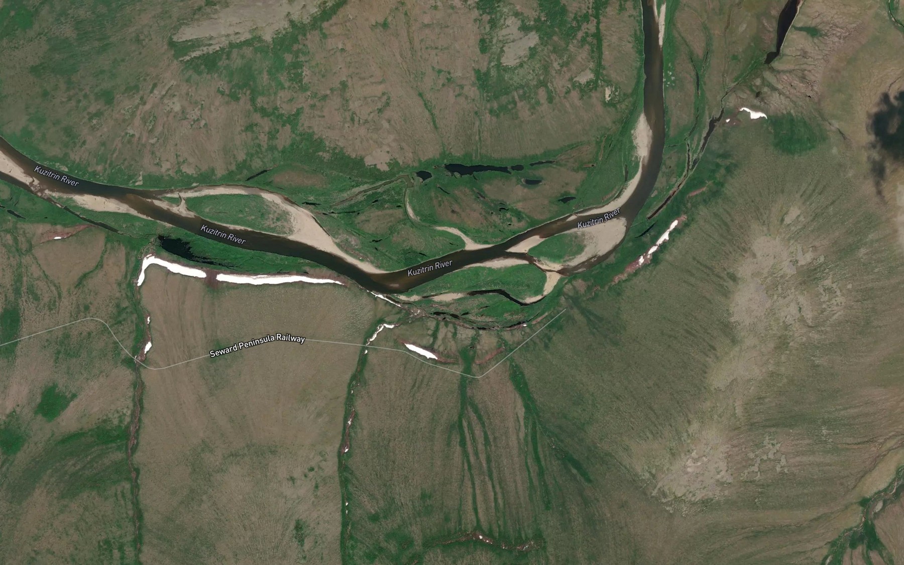 Satellite map of the Pike Creek