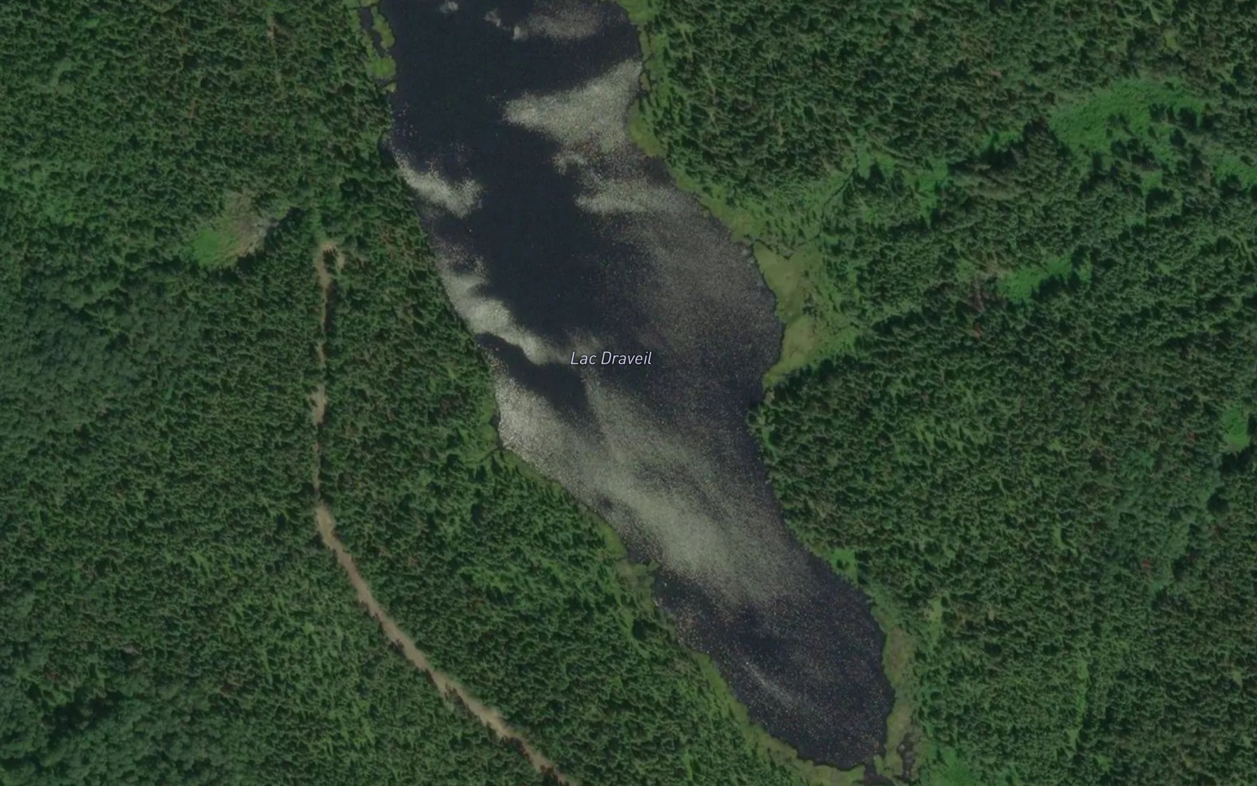 Satellite map of the Lac Draveil