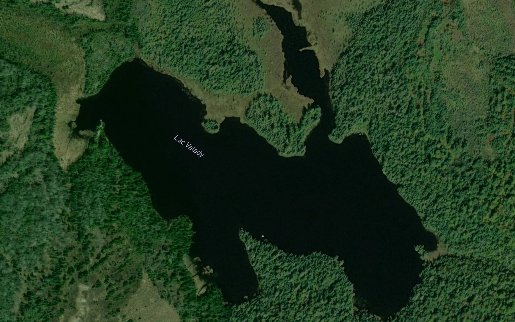 Satellite map of the Lac Valady