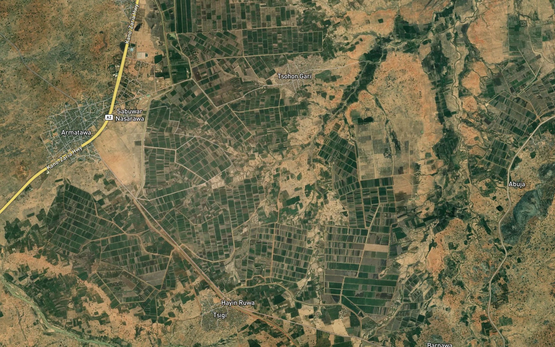 Satellite map of the River Waire