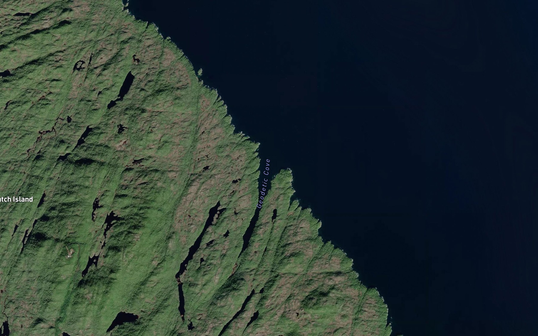 Satellite map of the Geodetic Cove