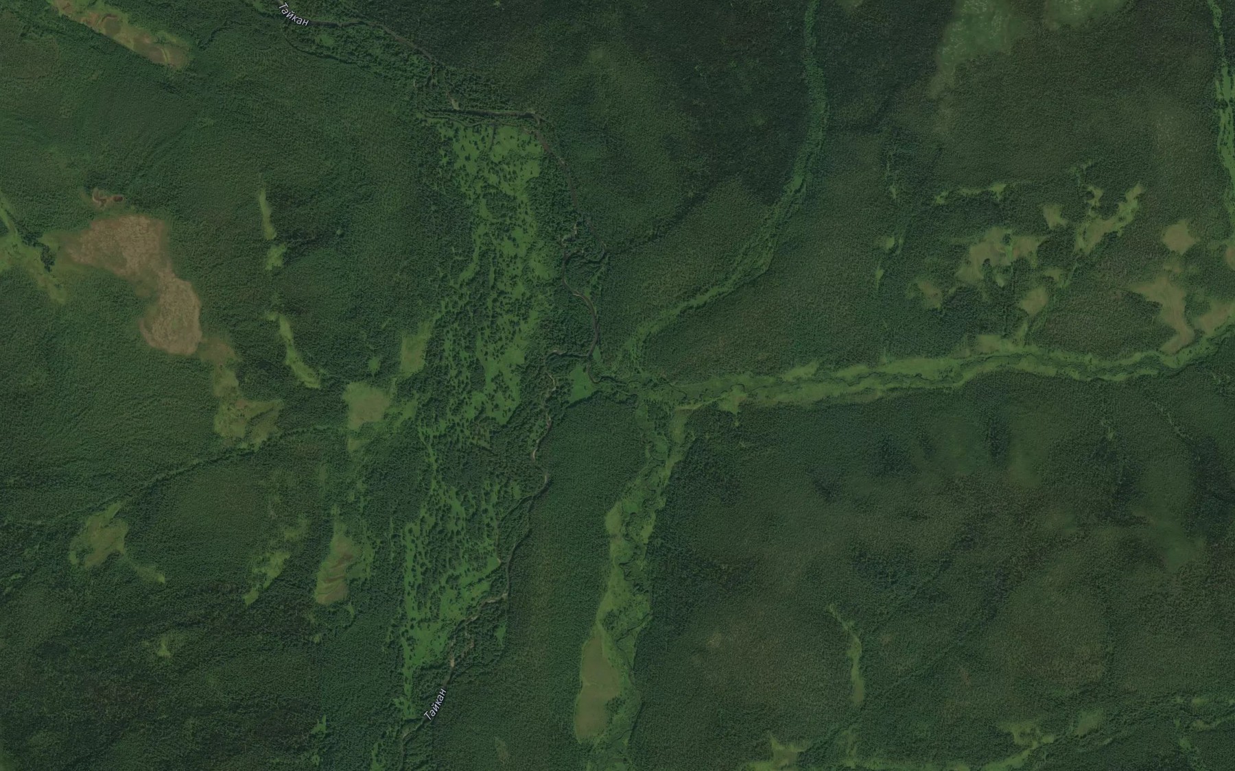 Satellite map of the Del'kennag