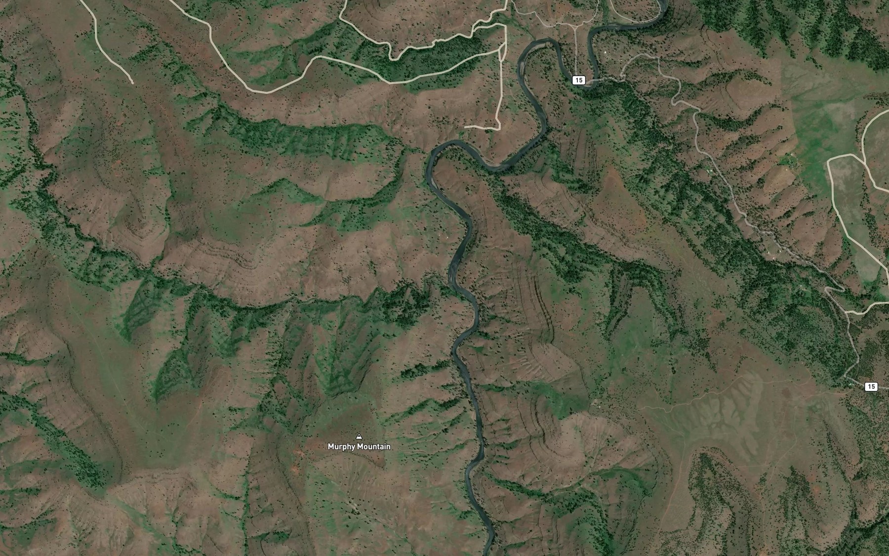 Satellite map of the Ditch Creek