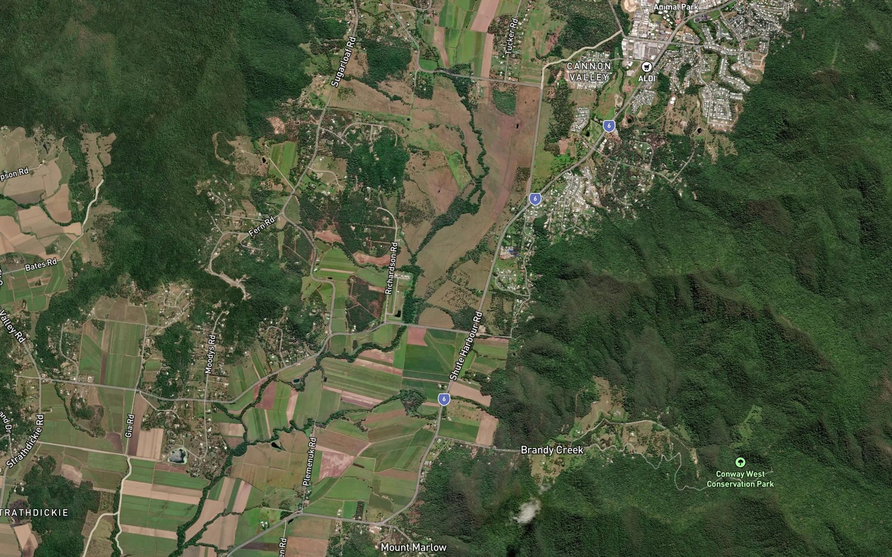 Satellite map of the Fox Creek