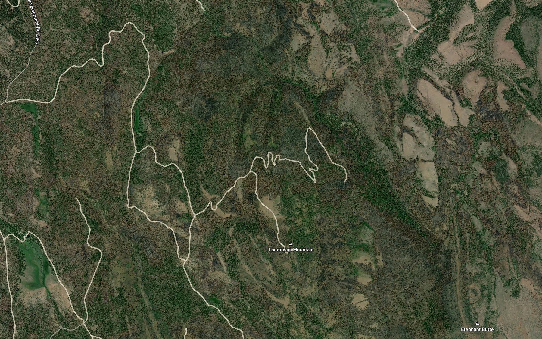 Satellite map of the Thompson Spring
