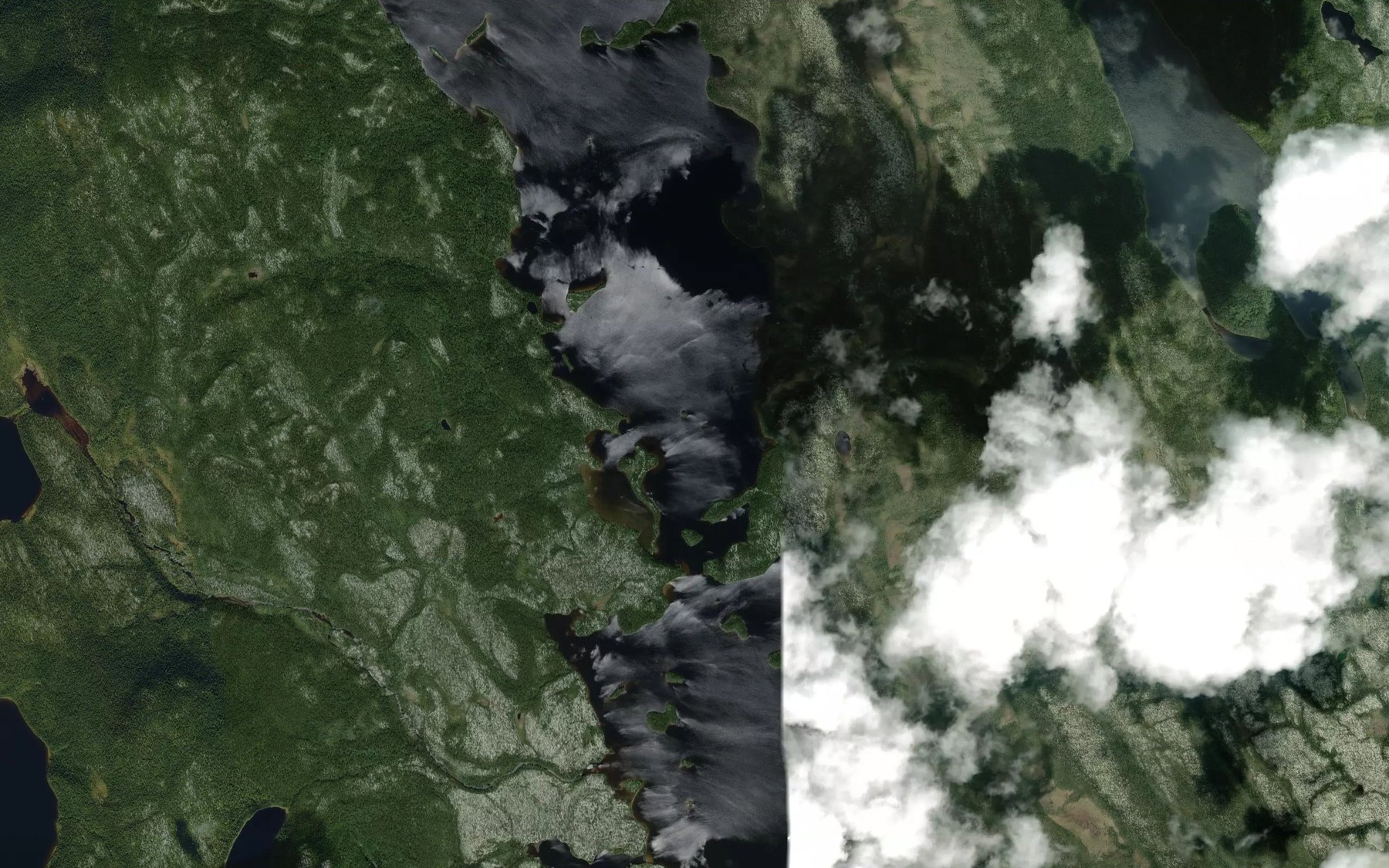 Satellite map of the Lac Gras