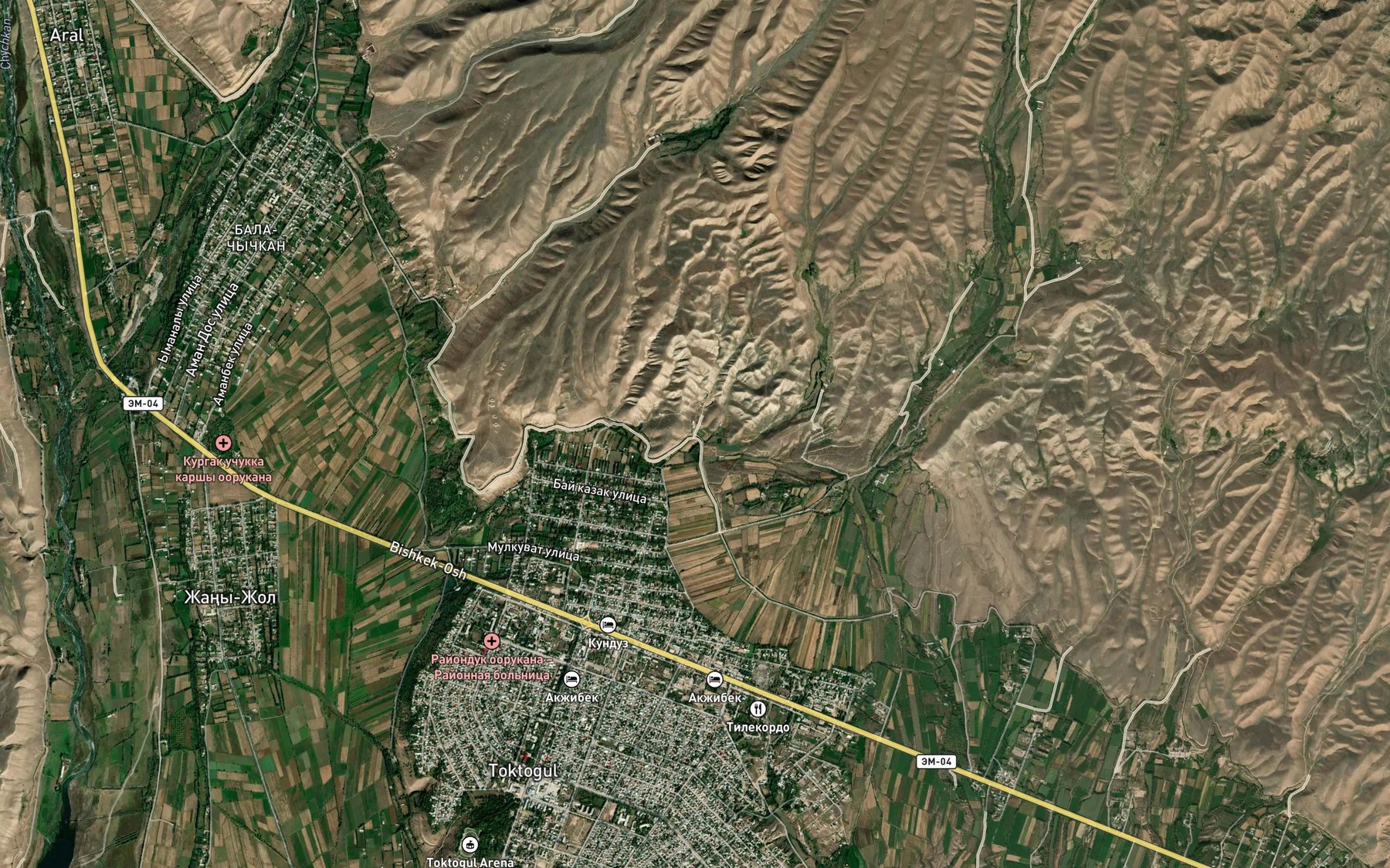 Satellite map of the Bordy