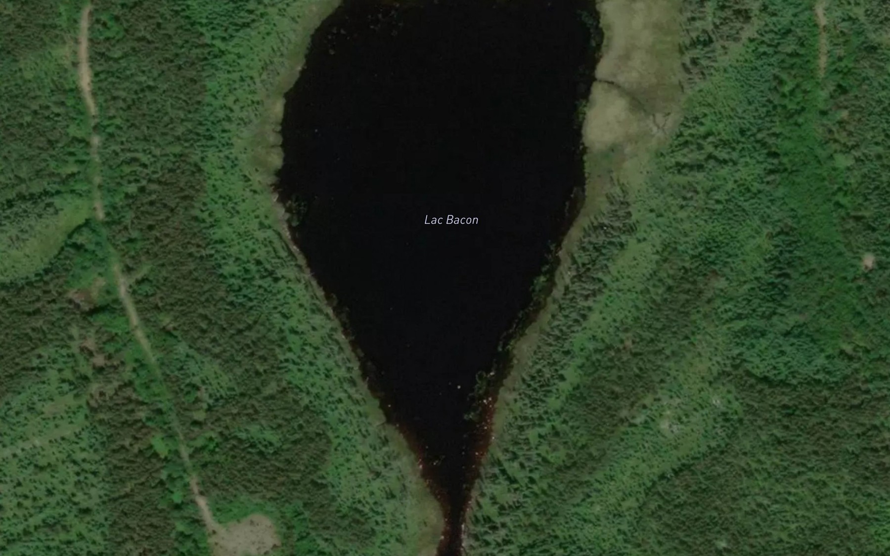 Satellite map of the Lac Bacon