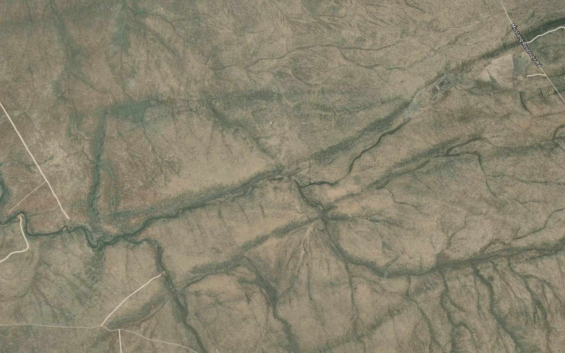 Satellite map of the Mustang Water Hole