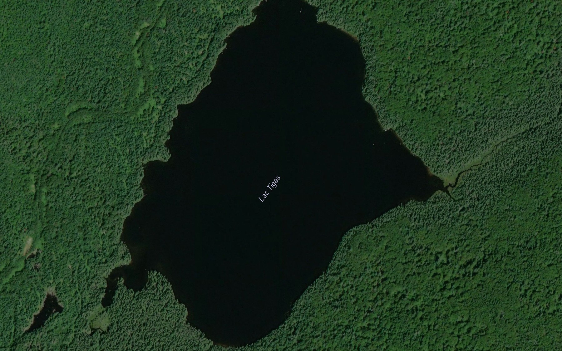 Satellite map of the Lac Tigas