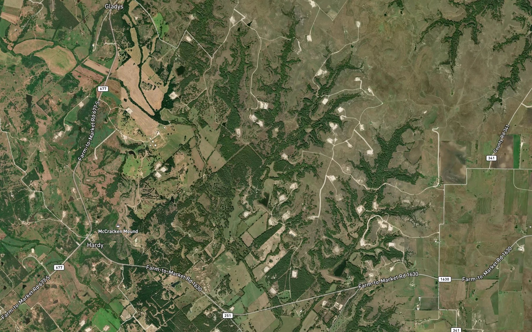 Satellite map of the Soil Conservation Service Site 15 Reservoir