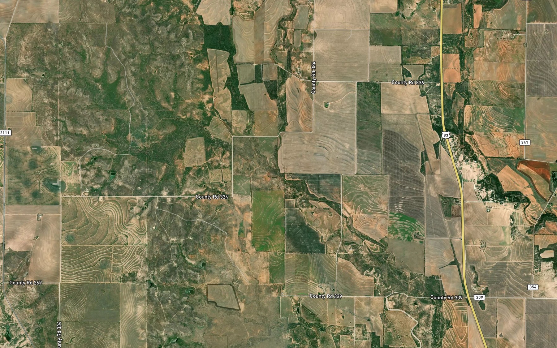 Satellite map of the Big Coyote Creek