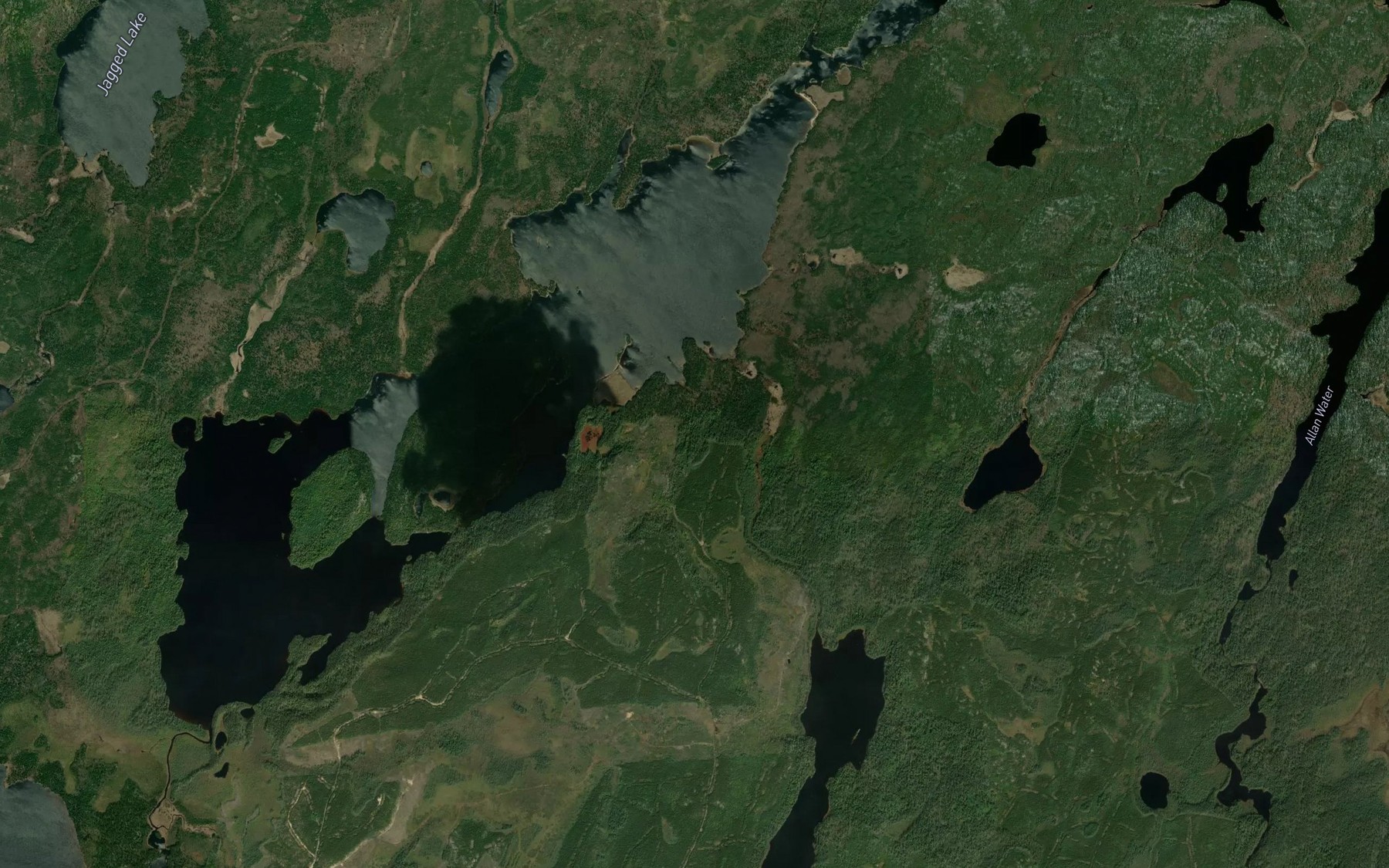 Satellite map of the Quiet Creek