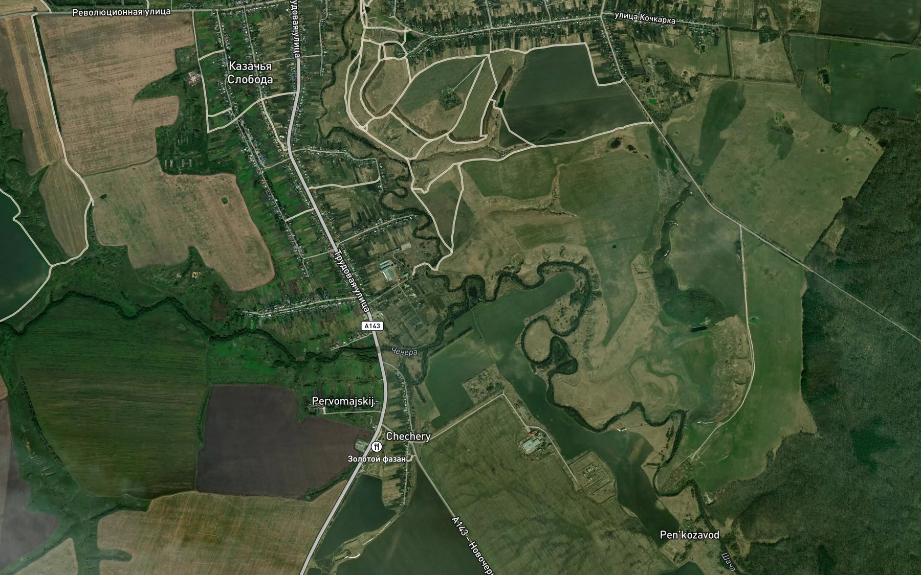 Satellite map of the Shacha