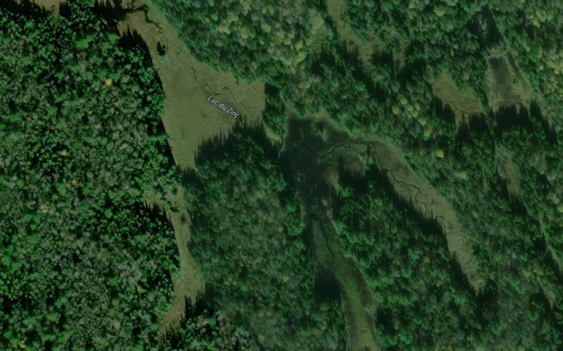 Satellite map of the Lac du Zinc