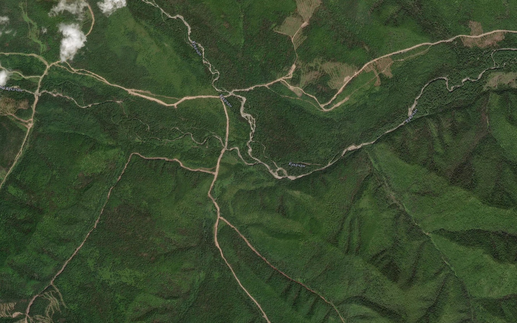 Satellite map of the Malyy Kukachan