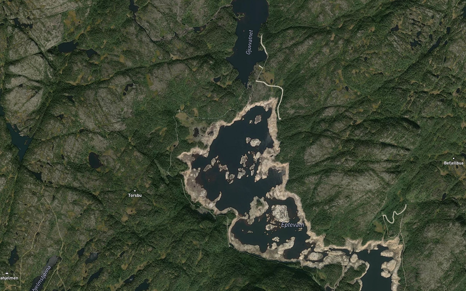 Satellite map of the Homstolvatn