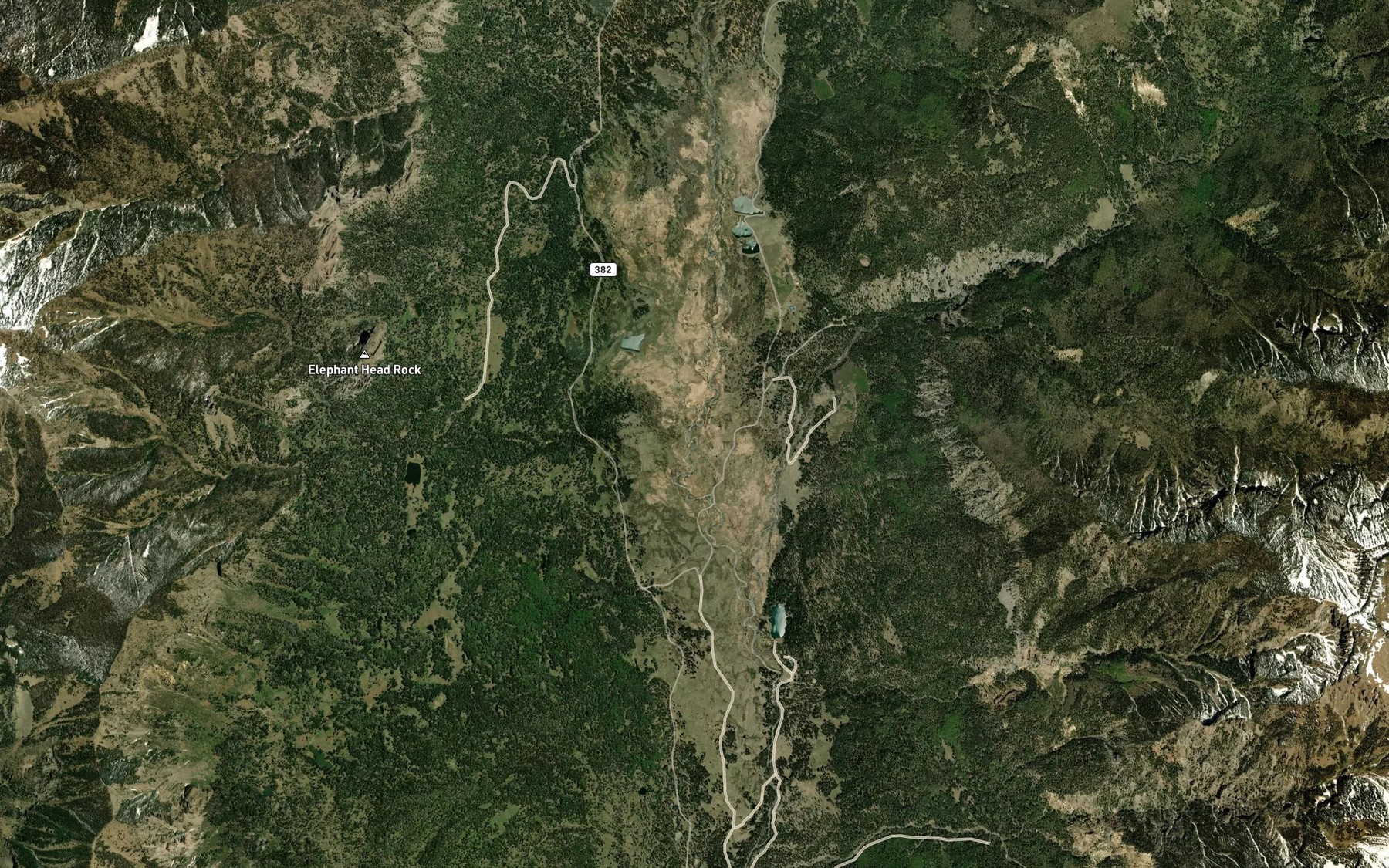 Satellite map of the Aspen Creek