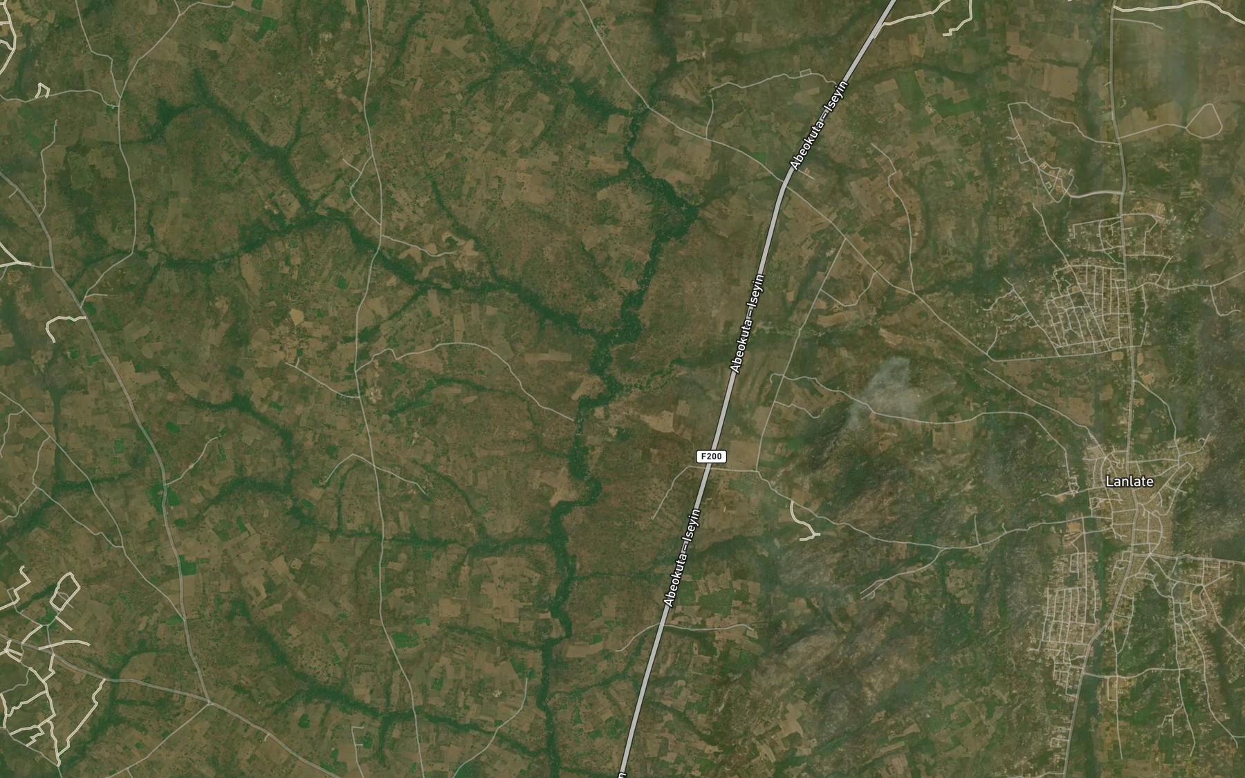 Satellite map of the River Atere