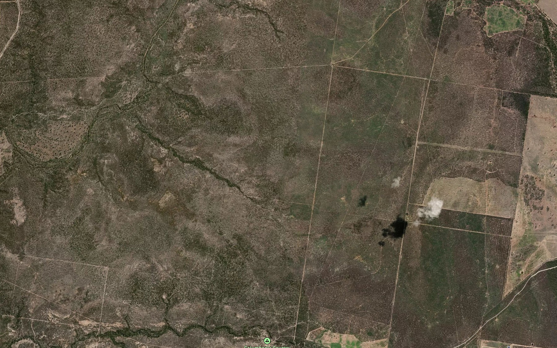 Satellite map of the Colamba Creek
