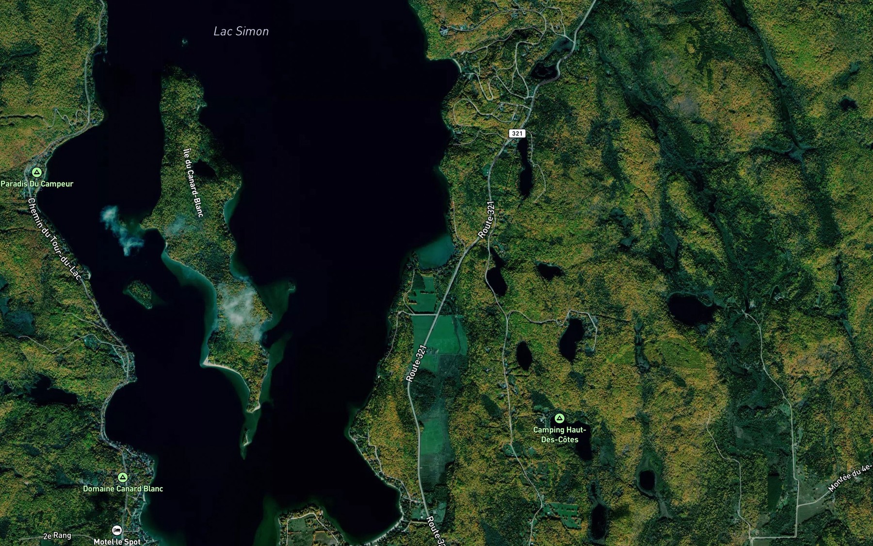 Satellite map of the Ruisseau Raphael-Pilon