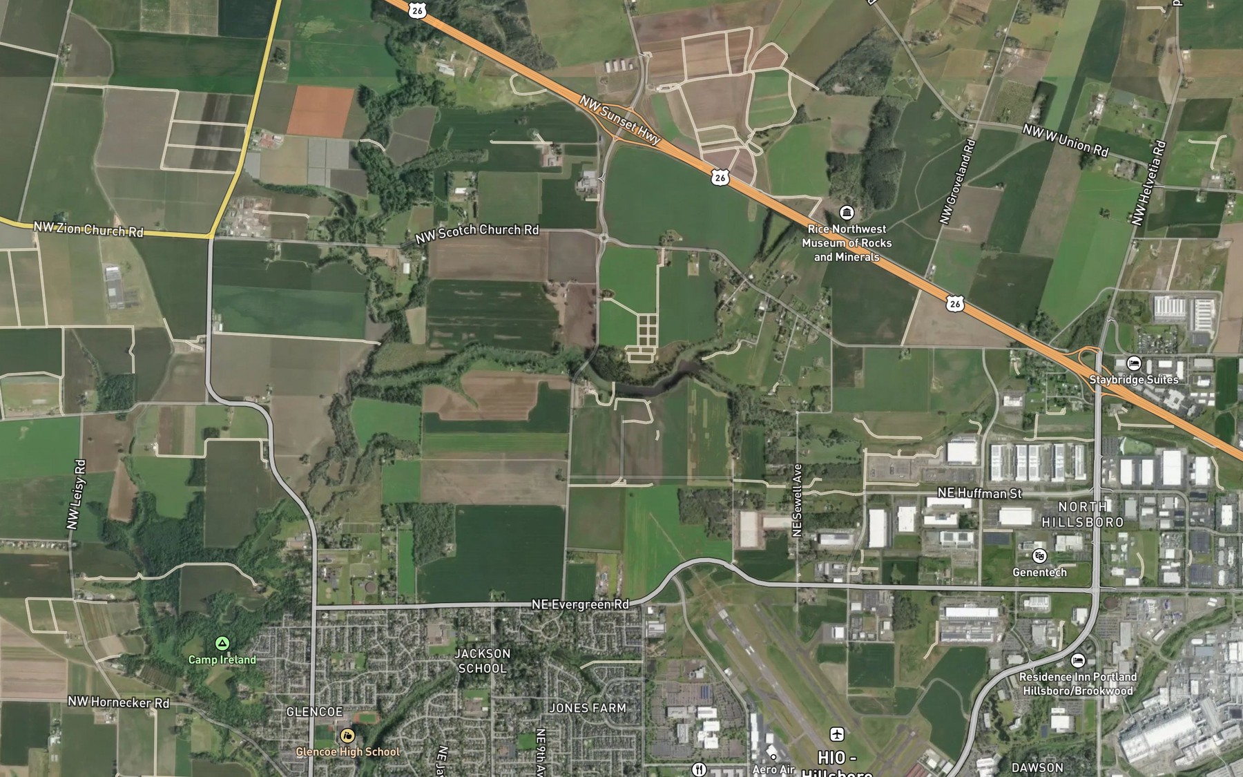 Satellite map of the Ornoname 24 Reservoir