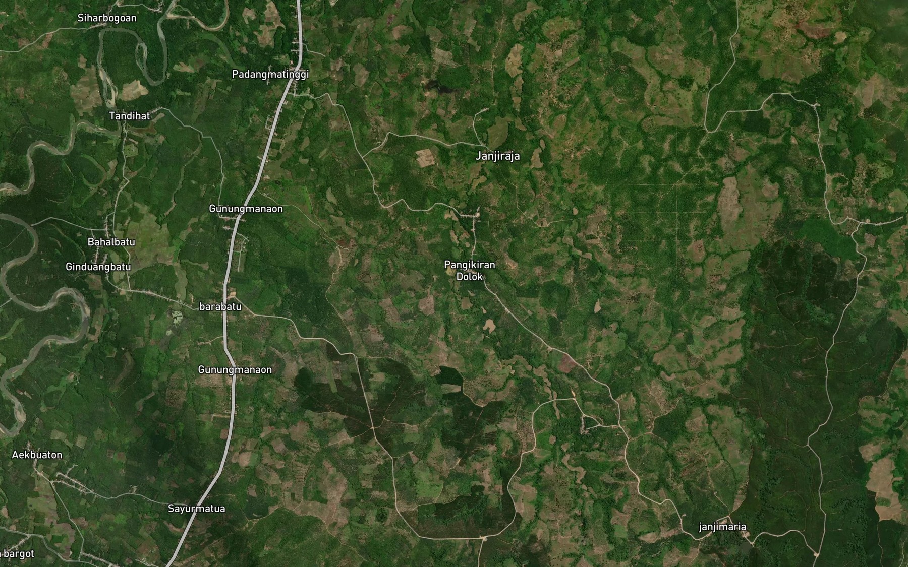 Satellite map of the Aek Gonang Bolayan