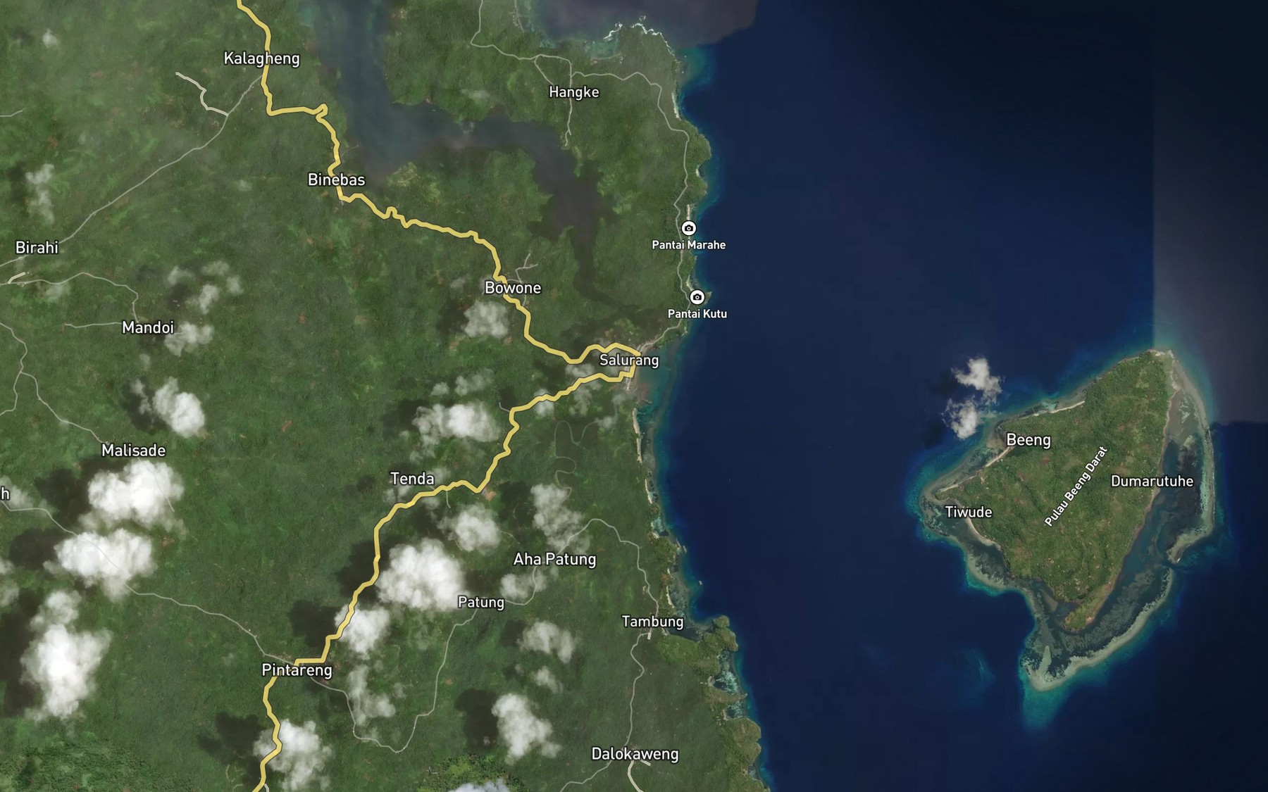 Satellite map of the Salu Salurang
