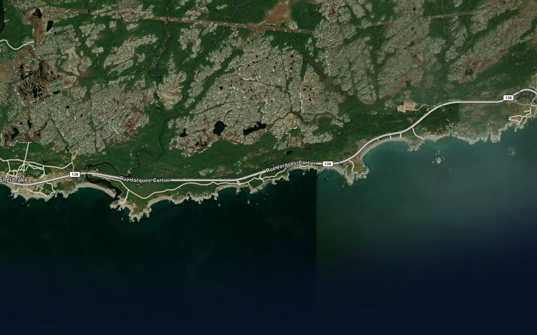 Satellite map of the Anse a Ruel