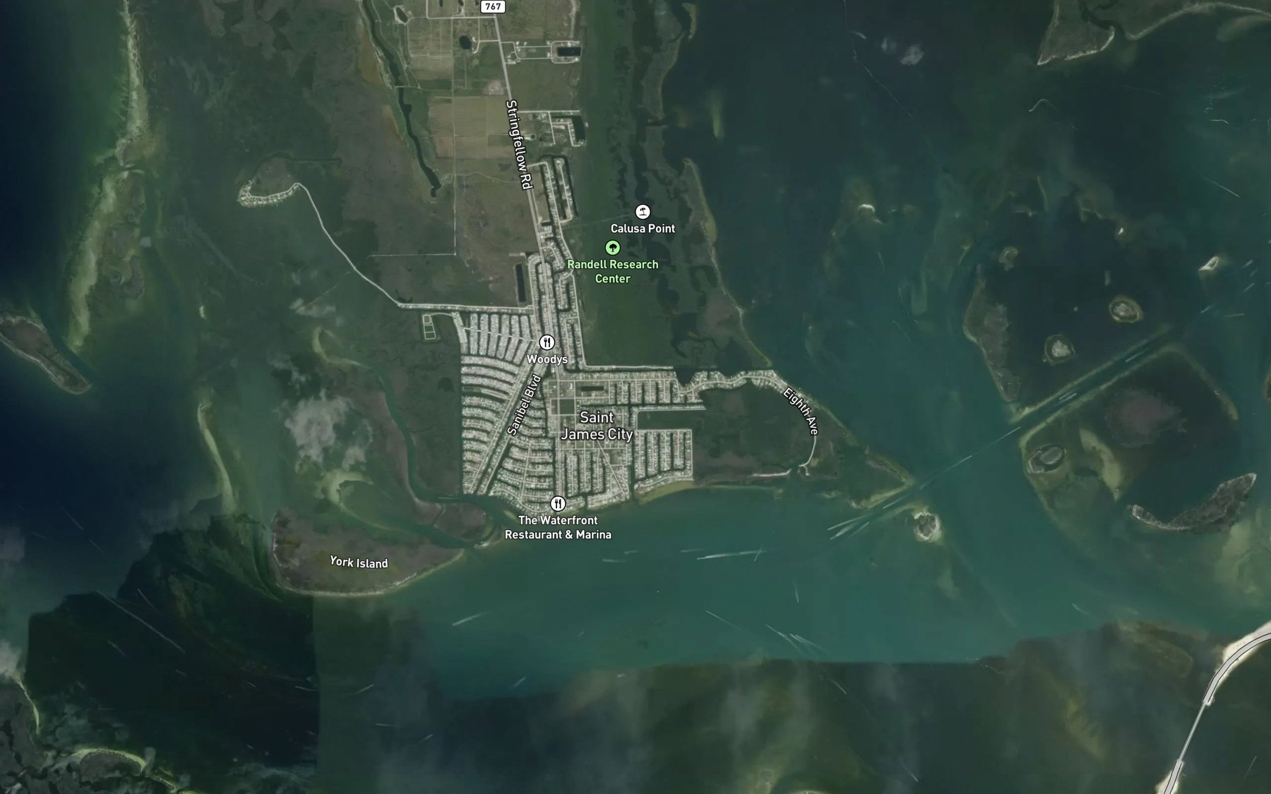 Satellite map of the Phillips Canal