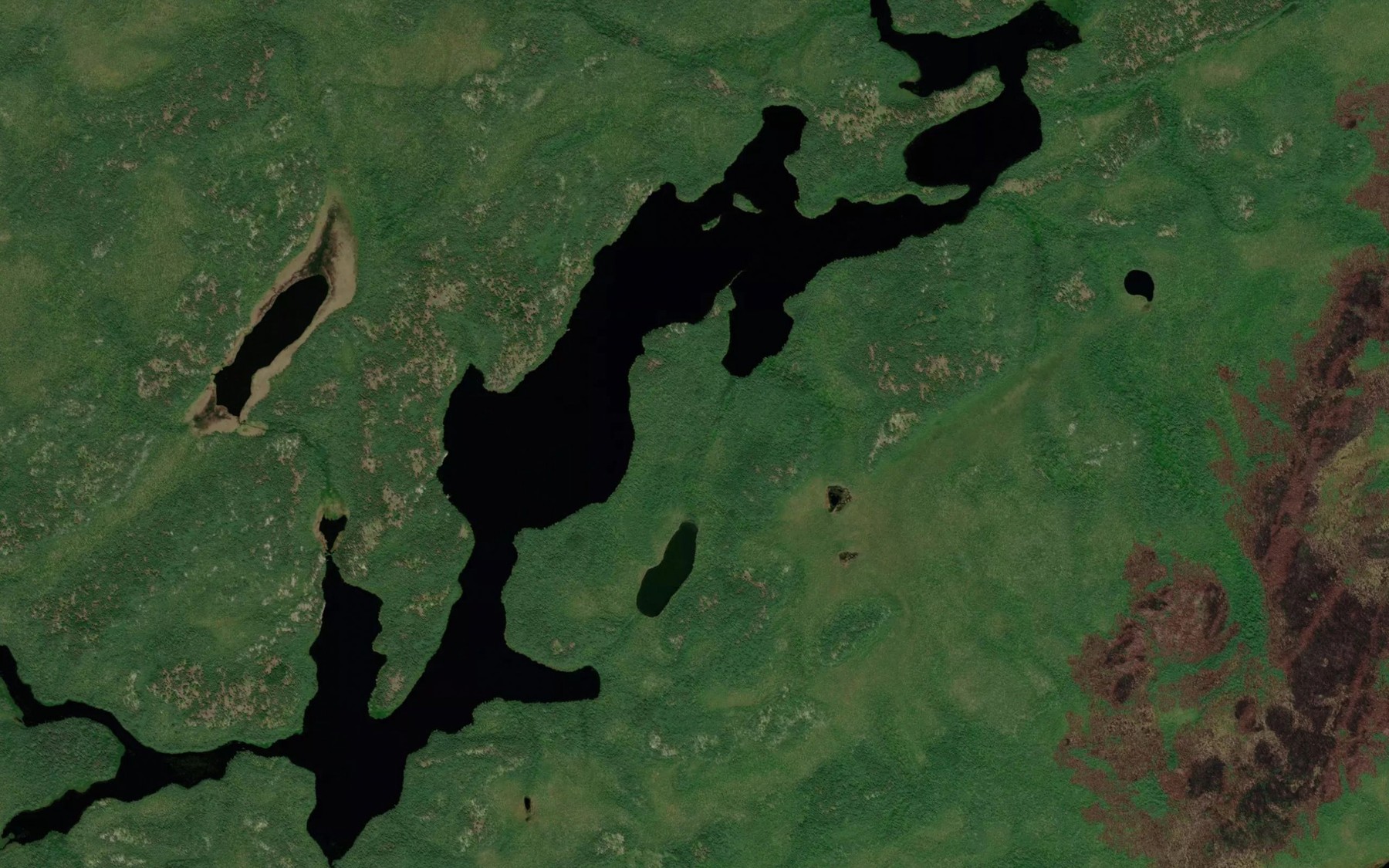 Satellite map of the Turley Lake