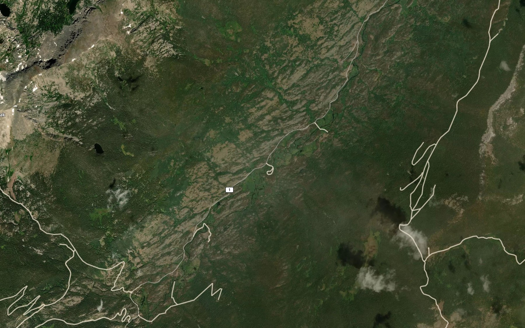 Satellite map of the Whitney Creek