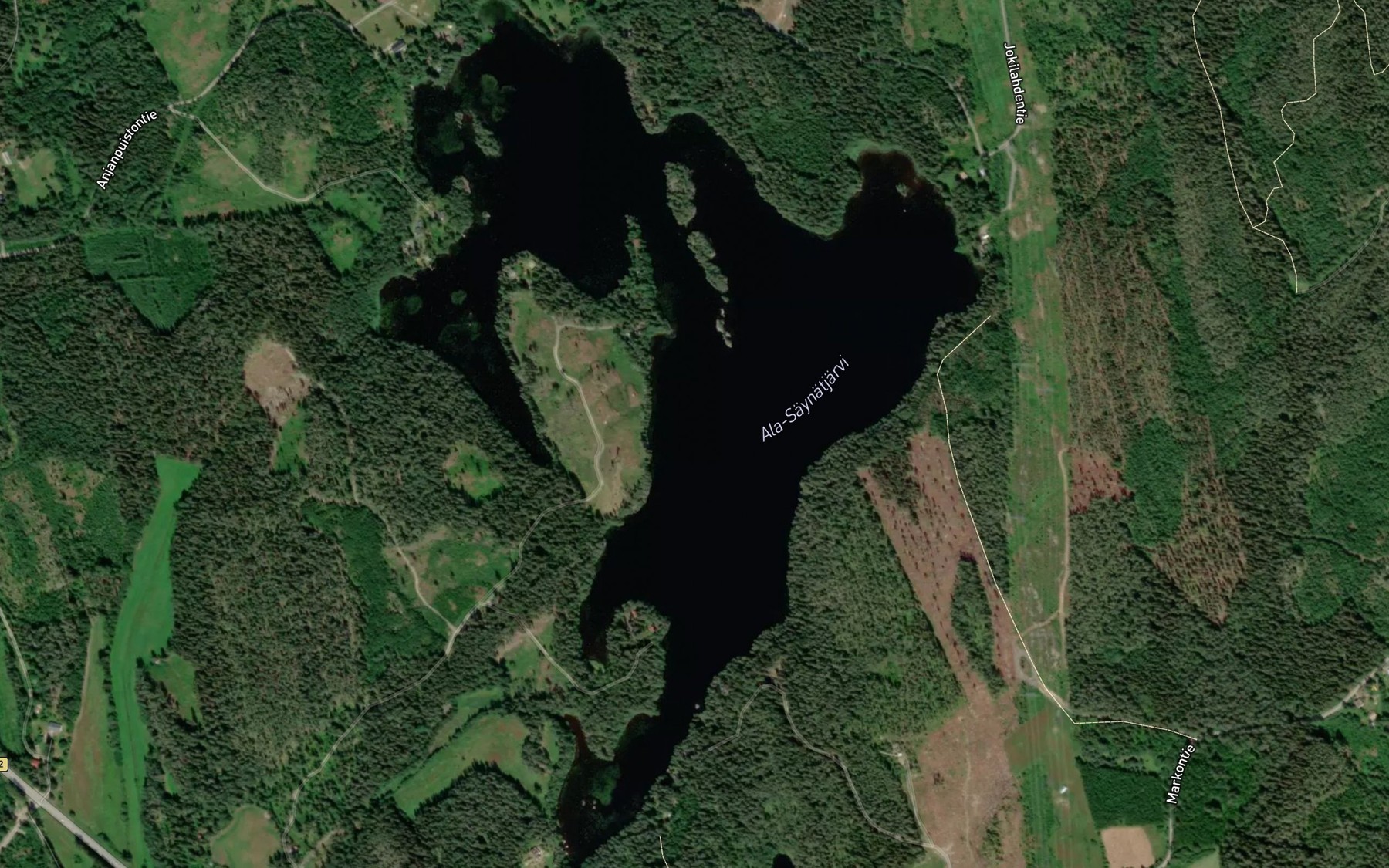 Satellite map of the Ala-Saynatjarvi